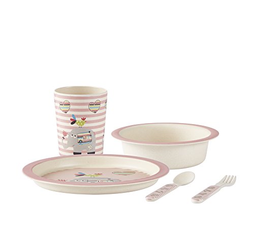 Galzone Kinderbesteck Set 5 tlg. aus Bambus - Kindergeschirr Babybesteck