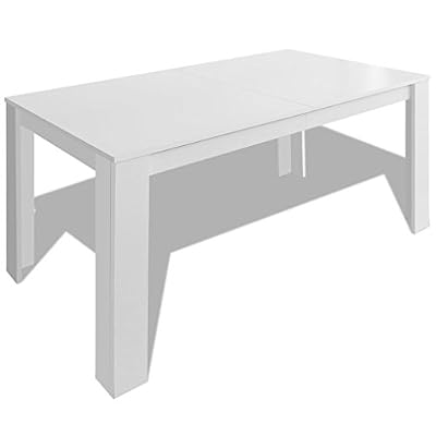 vidaXL Table de Salle à Manger Table de Cuisine Table à Manger 140 x 80 x 75 cm Blanc