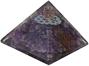 reviheal TM Amethyst Reiki Healing Orgone Pyramid Crystal Energy Generator Orgonite to Harmonize