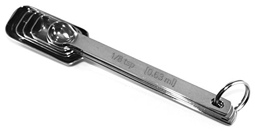 Schmale Edelstahl Messlöffel , 6-teiliges Set, Chef Qualität und Gewerbe Haltbarkeit - 3