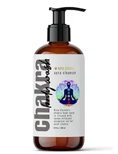 nina dorada Chakra Body Wash with Jojoba Beads For Aura Balance | Made with 7 Essential Oil | Balances Chakras | Helps with Positivity | Men & Women |300ml