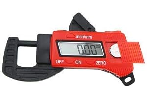 AOFAN Portable Digital Thickness Caliper Micrometer Thickness Gauge Measurement Tool (Red)