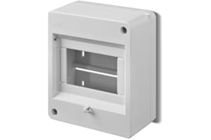 Elektro-Plast Caja de fusibles IP30, caja de distribución para entornos húmedos, subdistribución, tapa transparente, 5 PLE, color negro