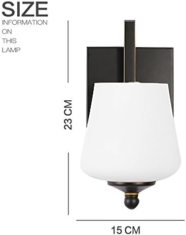FIONADAN Teng-Hui Mustang American Single Dual Head Wall Lights Living Room Restaurant Is Modern Bedrooms Iron Art Glass Headboard Room Wall Lights