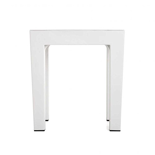 Hochwertiger Dusch-Hocker Badhocker / Duschstuhl mit 130 kg Tragkraft. Duschsitz nach DIN EN 12520. Badhocker aus ABS Kunststoff – leicht und dennoch robust. Multifunktions-Hocker in weiß oder braun. (Weiß) - 2