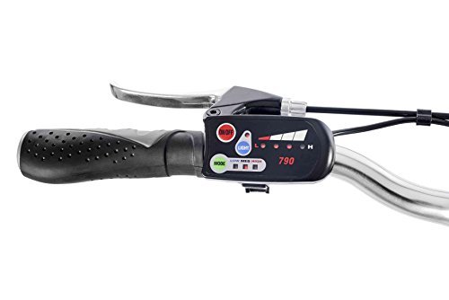 Teutoburg E-Bike, Elektrofahrrad mit HiTen Stahlrahmen in Anthrazit mit 6-Gang Shimano Kettenschaltung – Pedelec Citybike leicht, 250W & 8,8Ah / 36V Lithium-Ionen-Akku, 28 Zoll, 282686 - 10