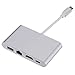 Price comparison product image LouiseEvel215 Multi Port Adapter Converter USB C to HDMI 4K Resolution Output RJ45 Gigabit Ethernet USB 3.1 Type C Hub