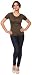 Happy Mama. Women's Maternity Nursing Double Layer T-shirt Round Neckline. 991p (Khaki, UK 12/14, XL)