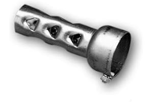 MOTORCYCLE STOREHOUSE Short 4" Steel Exhaust Baffle for 50mm/2" Motorcycle Drag Pipes (Baffle O.D. 47mm)