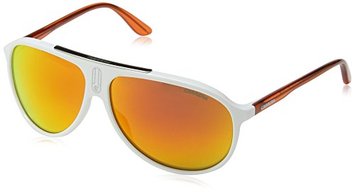 Carrera Aviator Sunglasses White Crystal Orange / Multi Red Mirror 6015/S N7P UZ