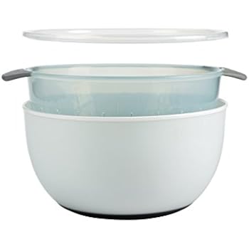 schüssel mit siebeinsatz und deckel tupperware