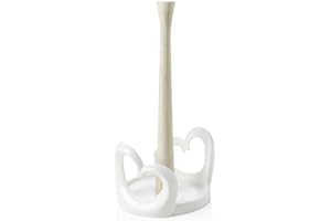 BRANDANI ITALIAN STYLE Portarotoli Doppiocuore 54611 Brandani Legno Porcellana Bianca Portascottex da Cucina