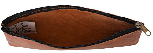 Gusti Leder nature “Lucy“ Schminktasche Kosmetiktasche Kulturtasche Geldbörse Geldtasche Dokumentenmäppchen Kosmetik Tasche Utensilientasche Reisebeutel Ziegenleder Vintage Braun A137b - 7