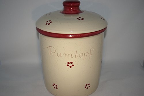 Rumtopf 5 Liter/ Dekor Rubin/ Steinzeug