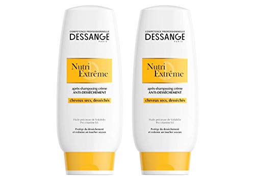 Dessange - Balsamo per capelli in crema Nutri Extrême per capelli secchi o sfibrati, 2 confezioni da 200 ml