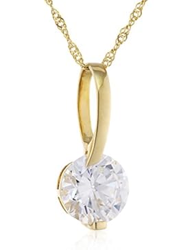 Fascination by Ellen K. Damen Halskette 8 Karat (333) Gelbgold Zirkonia 45.0 cm weiß 500341141-45
