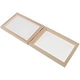 Sanmum Paper Making DIY Tools Wooden Papermaking Frame Screen for Kids Teens Teaching 2 in 1