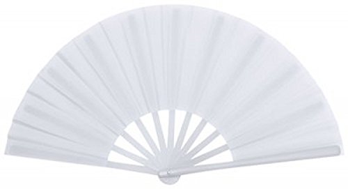 MAXI Fächer - Hochzeit Sommerfächer Accessoires - Handfächer groß - weiß