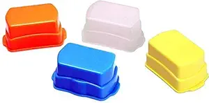 SHOMEX 4 Color Set Universal Flash Bounce Diffuser Reflector OM Omni for Nikon Canon VIVITAR Flashes