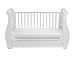 Babymore Bel Sleigh Cot Bed Dropside with Drawer (White)
