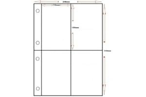 WESTGATE SUPPLIES 100 Additional Sleeves to fit Guardian Postcard Binders