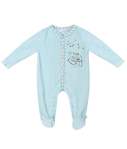 Noukies Baby-Boys Louis and Scott Animal Print Round Collar Long Sleeve Pyjama Set, Light Blue, 3-6 Months (Manufacturer Size:6 Months)