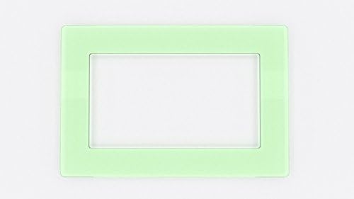 Focus Plastics DOUBLE LIGHT SWITCH SOCKET COLOURED ACRYLIC SURROUND FINGER PLATE - HUGE COLOUR CHOICE (Green Tint/Glass Look)