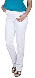 Mija - Komfortable Schwangerschaftshose Denim Umstandshose mit Bauchband 9036