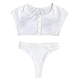 Moserian Damen Sexy Siamese Bikini Liner Bra Badeanzug Badeanzug Strandbadebekleidung