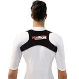 Nazrom Adjustable Posture Corrector - Comfortable Shoulder & Back Brace for Slouching - Discreet Design For Men & Women - For Upper Back Clavicle Support - Suitable For Running & Sports