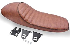 Katur Motorcycle Cafe Racer Seat Hump 62.2 cm Vintage Saddle Seat for Honda CB GB GL CBR Suzuki GS Yamaha XJ XJ550 XT 500 XS650 SR500 RD40