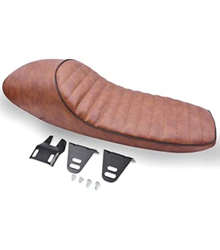 Sillín de motocicleta de cuero PU, asiento Vintage Cafe Racer, cojín de sillín plano para CG125 GN CG CB400SS(C