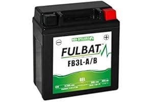 Fulbat FB3L-A/B GEL / YB3L-A/B FULBAT SLA - Batería para moto GEL 3,2 AH 35 AMPS