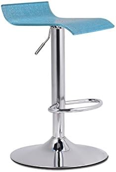 DALL Barstools FL-63 Acrylic High Stool Bar Stool Breakfast Bar Stool Can Be Assembled Rotatable Liter Drop 60-80cm (Color : Blue)