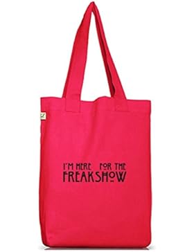 Shirtstreet24, AHS - Freak Show, Jutebeutel Stoff Tasche Earth Positive (ONE SIZE), Größe: onesize,Hot Pink