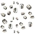 Grub Screws Metric Thread (Mixed 40 PACK) A2 Stainless Steel Cone Point 10 X M3,M4,M5 & M6 x 6mm Socket Allen Key Grub Screw Free UK Delivery
