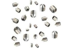 NANDEYIBI Grub Screws Metric Thread (Mixed 40 PACK) A2 Stainless Steel Cone Point 10 X M3,M4,M5 & M6 x 6mm Socket Allen Key Grub Screw Free UK Delivery