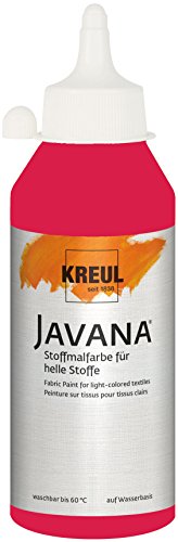 JAVANA 91305 - Textil Sunny Stoffmalfarbe, 250 ml Flasche, karminrot