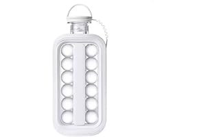 SONGLLES Ice Ball Maker rund hygienisk isbitsform, 2-i-1, bärbar isbollspanna, pop isbitsformar, för 17 isbollar, lätt att lo