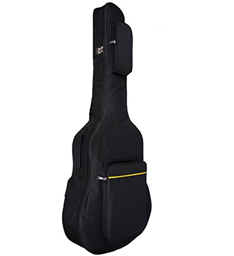 Preisvergleich Produktbild Liying Gitarre Tasche Gitarrentasche für 41 Zoll Akustik Konzertgitarre Klassikgitarren Wasserdichte 600D Oxford-Gewebe Backpack Schultasche Doppelt Genähte Gepolsterte Gurte Gig Tasche Tragetasche