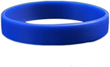 Plain Dark Blue Silicone Wristband (Pack of 10)