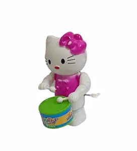 Rishi Quality Presents Key-Operated Cute Drummer Toy with Dancing Action for Toddler Kids. Birthday Gift, Birthday Return Gift. ( Small Size )