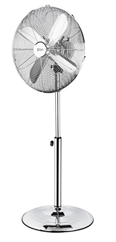 Vollmetall Standventilator | Ventilator | Stand Fan | Luftkühler | Windmaschine | Ø 40cm, 50 Watt, 3 Geschwindigkeitsstufen | 180° Rotation | leiser Betrieb | Höhenverstellbar 90-120cm - 4