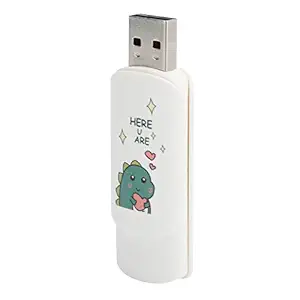 U Disk, USB Flash Drive Small Size Anti-electromagnetic Interference(Love Dinosaur, 128GB)