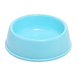 Color: rosa, azul, verde Pet Online Cuenco del animal doméstico tazón de fuente antirresbaladizo plástico para los perros y los gatos, 18.3 * 15.3 * 5.5CM, azul