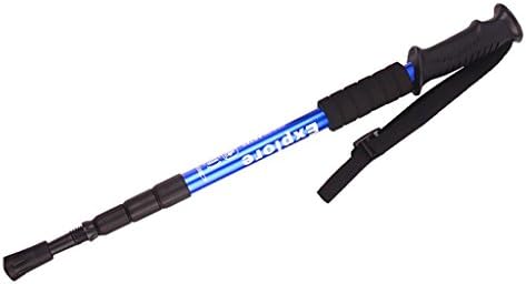 TTEL Trekking Walking Carbon Fiber Hiking Sticks With Grip For Outdoor Carbon Fiber , blue