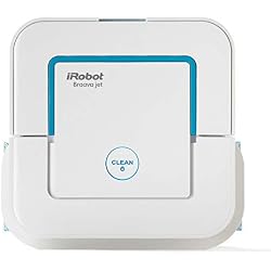 iRobot Braava Jet 240,robot laveur de sols avec pulvérisateur d'eau haute précision,3 en 1: modes balayage,nettoyage humide et lavage,idéal pour salles de bain et cuisines