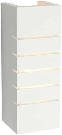 Saxby Cut 28W White Plaster Modern Decorative Interior Wall Light