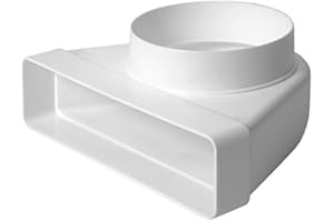 Intelmann Canale piatto di rinvio 90°, 220 x 55 mm su Ø 125 mm, plastica