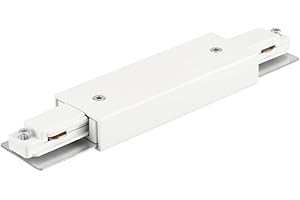 Qub Focus – Rail d’alimentation centrale monophasée – blanc – 1 phase – pour système d’éclairage sur rail – montage plafond – design discret